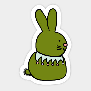 Green Bunny Rabbit Sticker